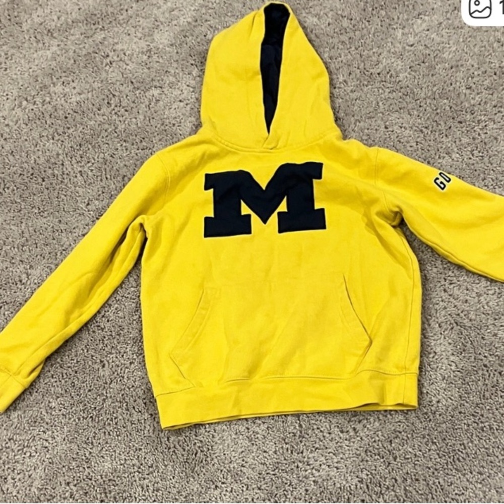 Stadium Athletics Yellow and Black Kids Hoodie